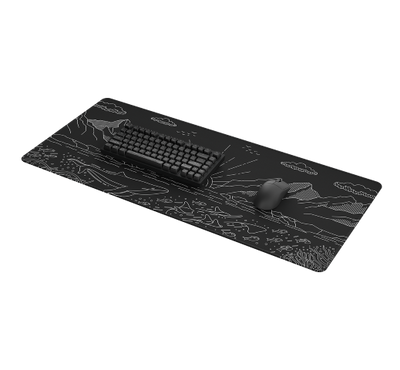 Dark Project Terra Nostra Black — Tapis de Souris Gaming XL / 900 × 400 mm / Noir