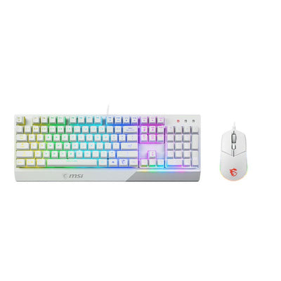 MSI Vigor GK30 Combo White — Pack Clavier + Souris Gaming Filaire RGB / Blanc