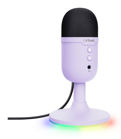 Trust GXT 234P Yunix — Microphone Gaming USB Compact RGB / Violet