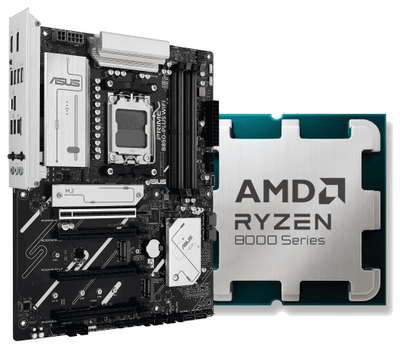 Bundle ASUS PRIME B840-PLUS WIFI + AMD Ryzen 5 8400F (Tray) — Kit Upgrade Gaming AM5 Dernière Génération